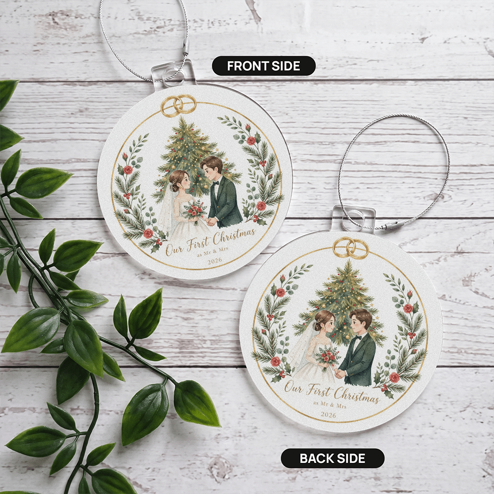 Our First Christmas as Mr & Mrs 2026 ornament