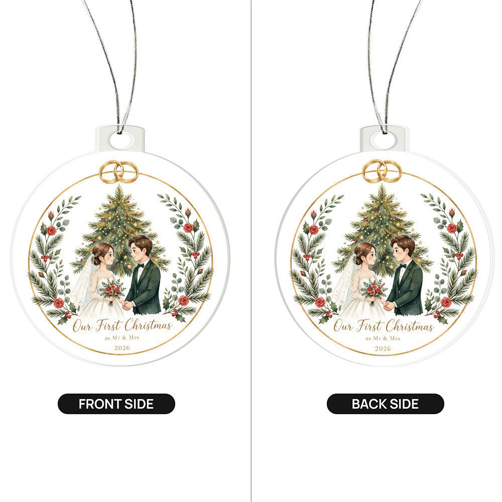 Our First Christmas as Mr & Mrs 2026 ornament