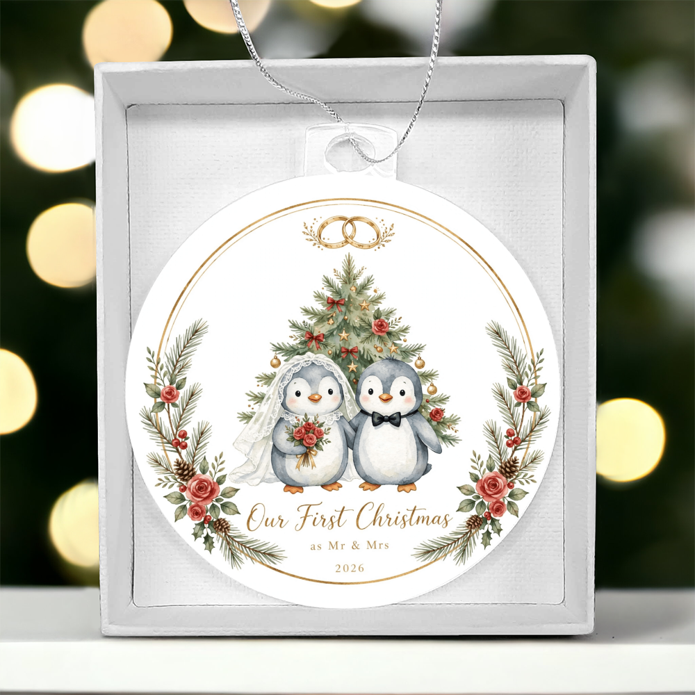 Our First Christmas as Mr & Mrs 2026 — penguin version