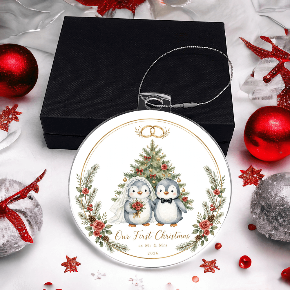 Our First Christmas as Mr & Mrs 2026 — penguin version