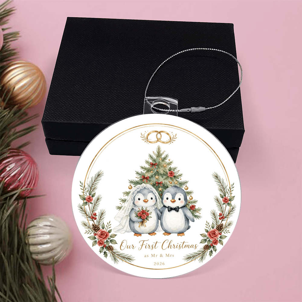Our First Christmas as Mr & Mrs 2026 — penguin version
