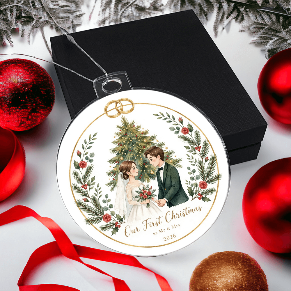 Our First Christmas as Mr & Mrs 2026 ornament