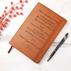 Inspirational Leather Journal – I Believe in You, Encouragement Gift Notebook