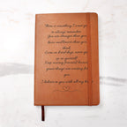 Inspirational Leather Journal – I Believe in You, Encouragement Gift Notebook