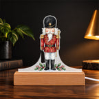 Nutcracker LED Plaque – Custom Cut Acrylic Christmas Night Light, Classic Soldier