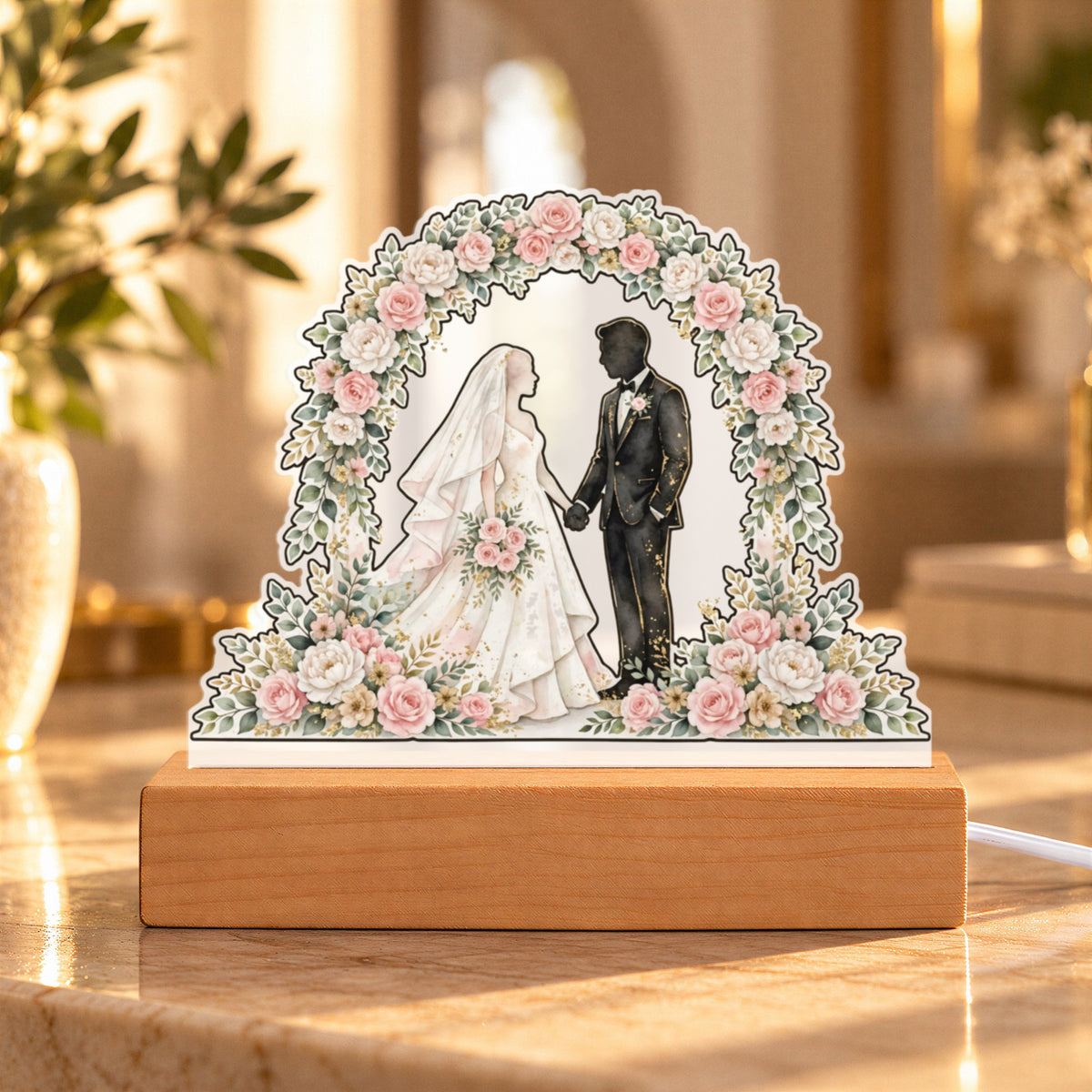 Floral Wedding Arch Couple
