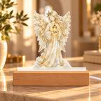 Christmas Angel LED Plaque – Custom Cut Acrylic Night Light with Lantern