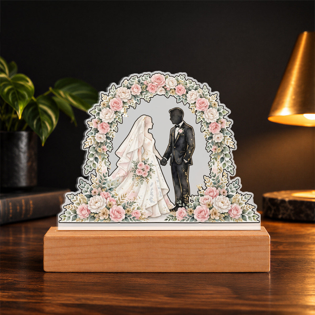 Floral Wedding Arch Couple