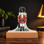 Nutcracker LED Plaque – Custom Cut Acrylic Christmas Night Light, Classic Soldier