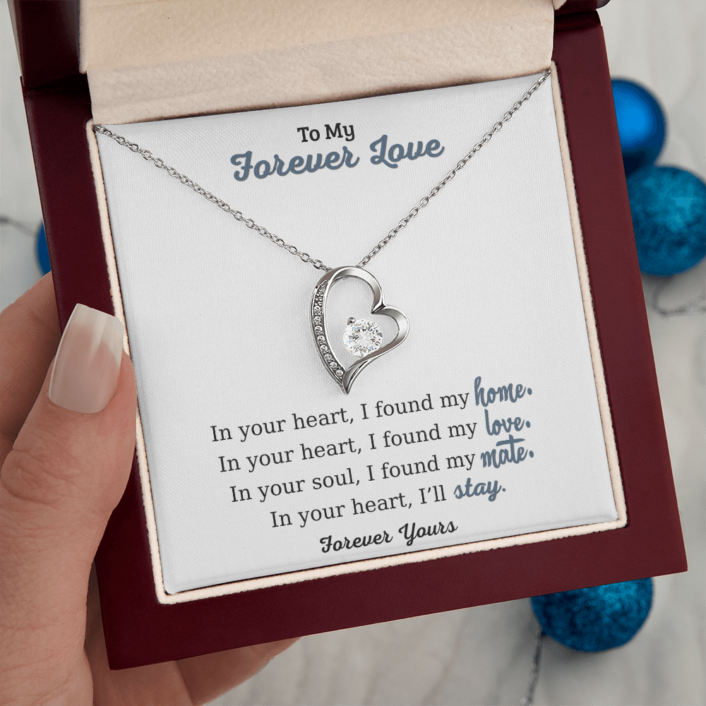 To My Forever Love Heart Necklace – Romantic Jewelry Gift for Your Partner