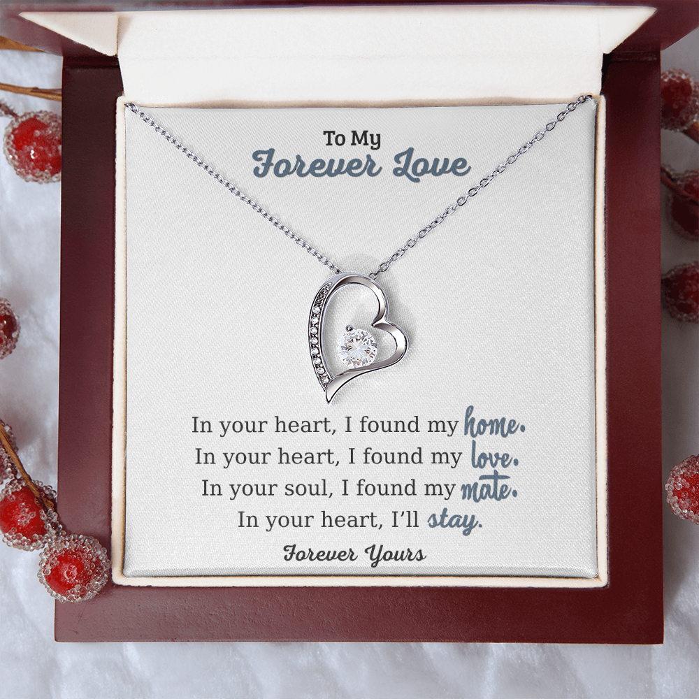 To My Forever Love Heart Necklace – Romantic Jewelry Gift for Your Partner