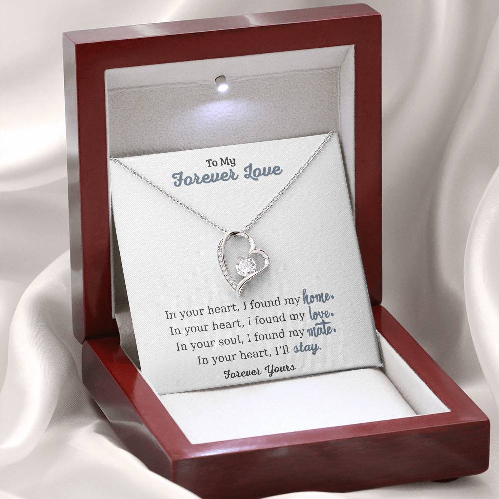 To My Forever Love Heart Necklace – Romantic Jewelry Gift for Your Partner