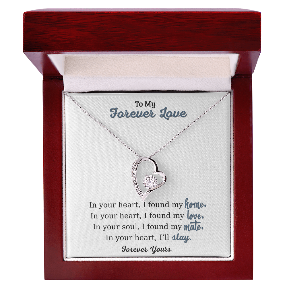 To My Forever Love Heart Necklace – Romantic Jewelry Gift for Your Partner
