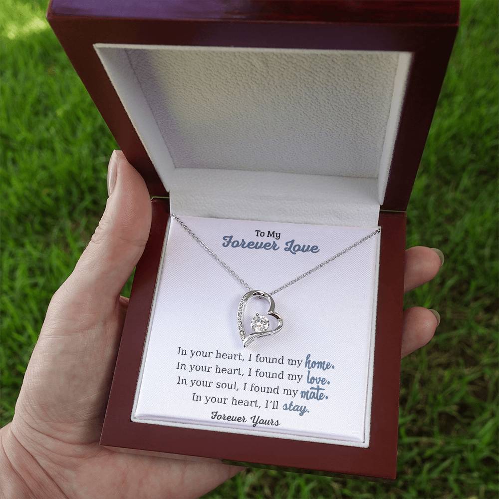 To My Forever Love Heart Necklace – Romantic Jewelry Gift for Your Partner