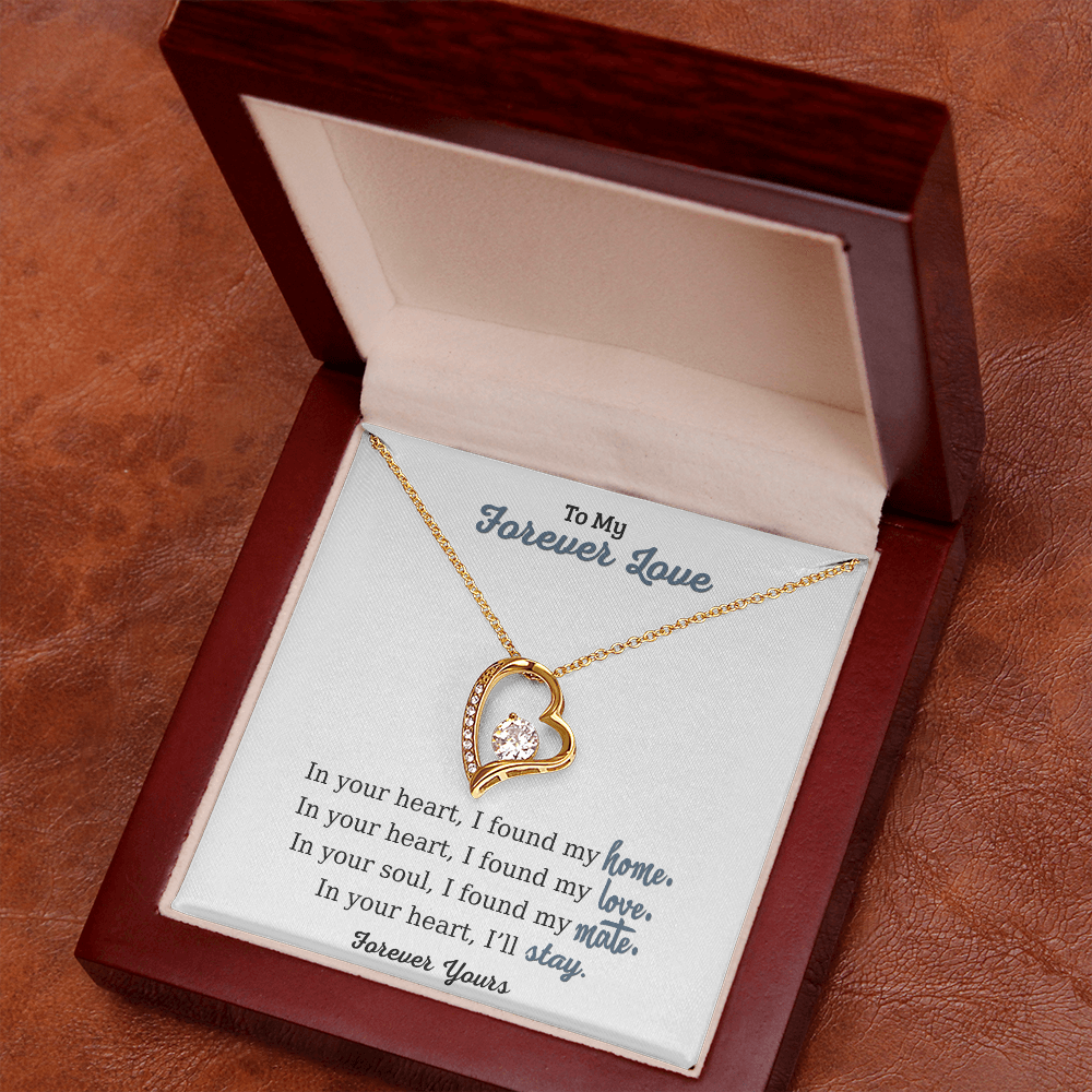 To My Forever Love Heart Necklace – Romantic Jewelry Gift for Your Partner