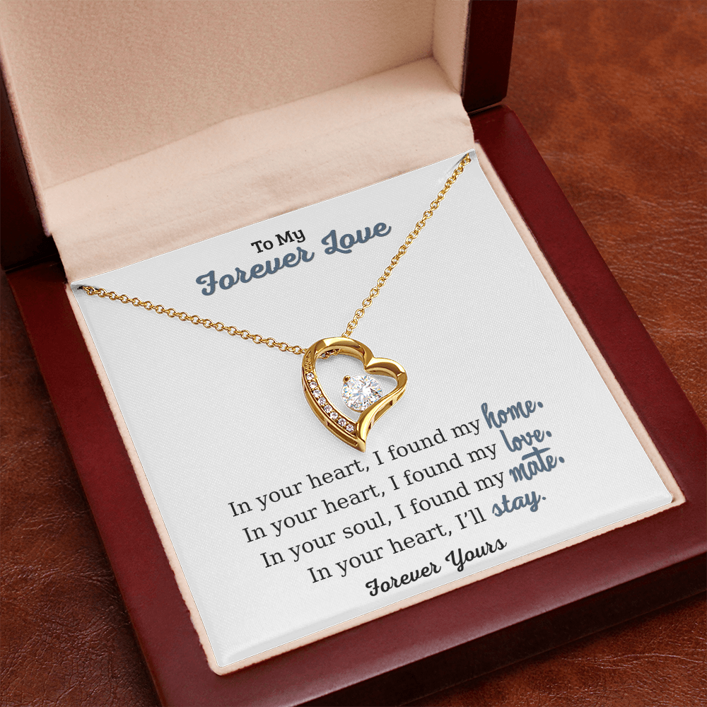To My Forever Love Heart Necklace – Romantic Jewelry Gift for Your Partner