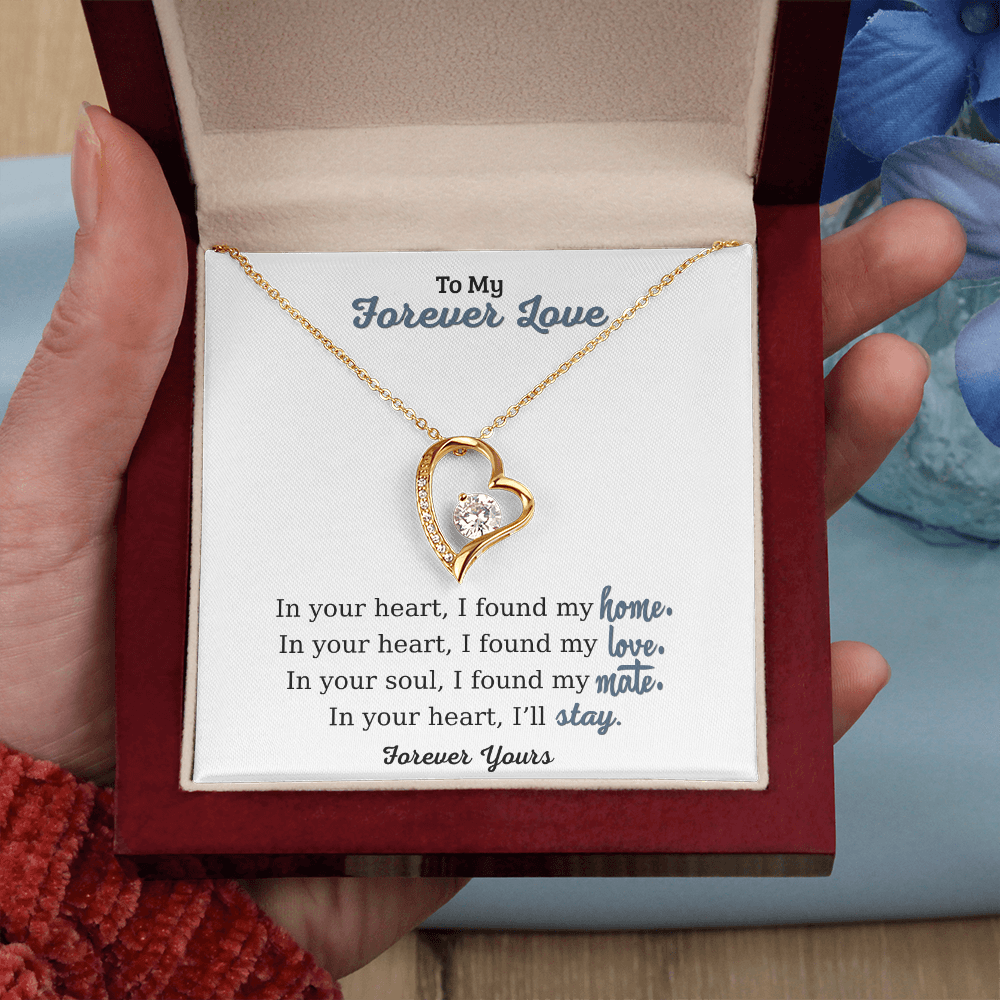 To My Forever Love Heart Necklace – Romantic Jewelry Gift for Your Partner