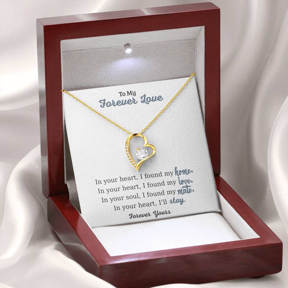 To My Forever Love Heart Necklace – Romantic Jewelry Gift for Your Partner
