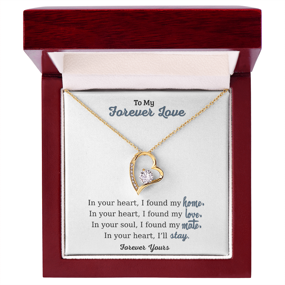 To My Forever Love Heart Necklace – Romantic Jewelry Gift for Your Partner