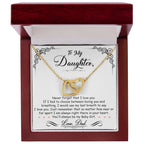 To My Daughter- Interlocking Heart Necklace