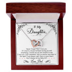 To My Daughter- Interlocking Heart Necklace
