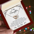 To My Daughter- Interlocking Heart Necklace
