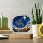Isaiah 9:6 Christmas LED Acrylic Plaque – Star of Bethlehem Christian Scripture Light