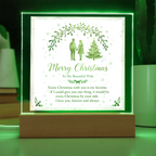 To My Beautiful Wife Square Acrylic Plaque - 'Every Christmas With You' LED Keepsake Gift