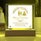 To My Beautiful Wife Square Acrylic Plaque - 'Every Christmas With You' LED Keepsake Gift