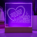 In Your Heart I Found My Home – LED Acrylic Plaque, Romantic Love Gift