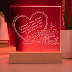 In Your Heart I Found My Home – LED Acrylic Plaque, Romantic Love Gift