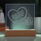In Your Heart I Found My Home – LED Acrylic Plaque, Romantic Love Gift