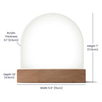 Snowman Family Dome LED Plaque – Acrylic Christmas Night Light Gift