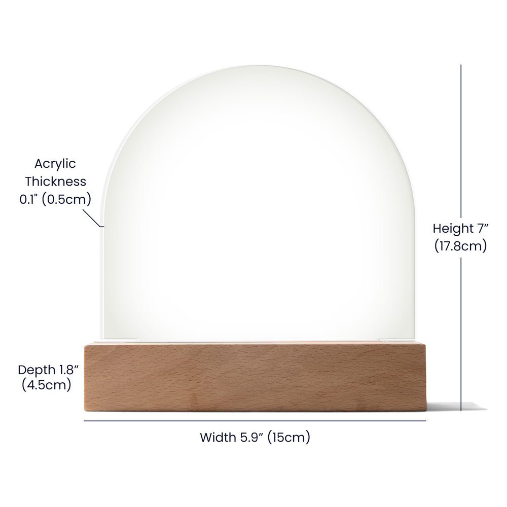 Snowman Family Dome LED Plaque – Acrylic Christmas Night Light Gift