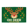 Oh Deer, Christmas Is Here Door Mat - Reindeer Welcome Mat