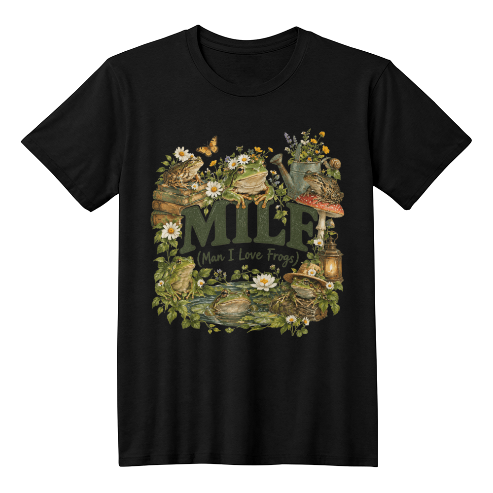 MILF (Man I Love Frogs) Cottagecore T-Shirt