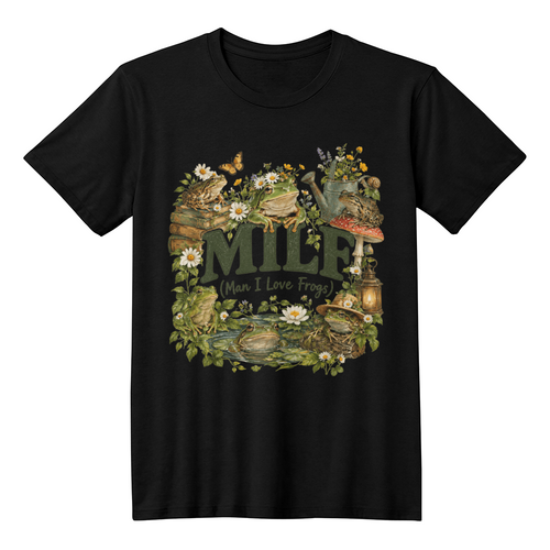MILF (Man I Love Frogs) Cottagecore T-Shirt