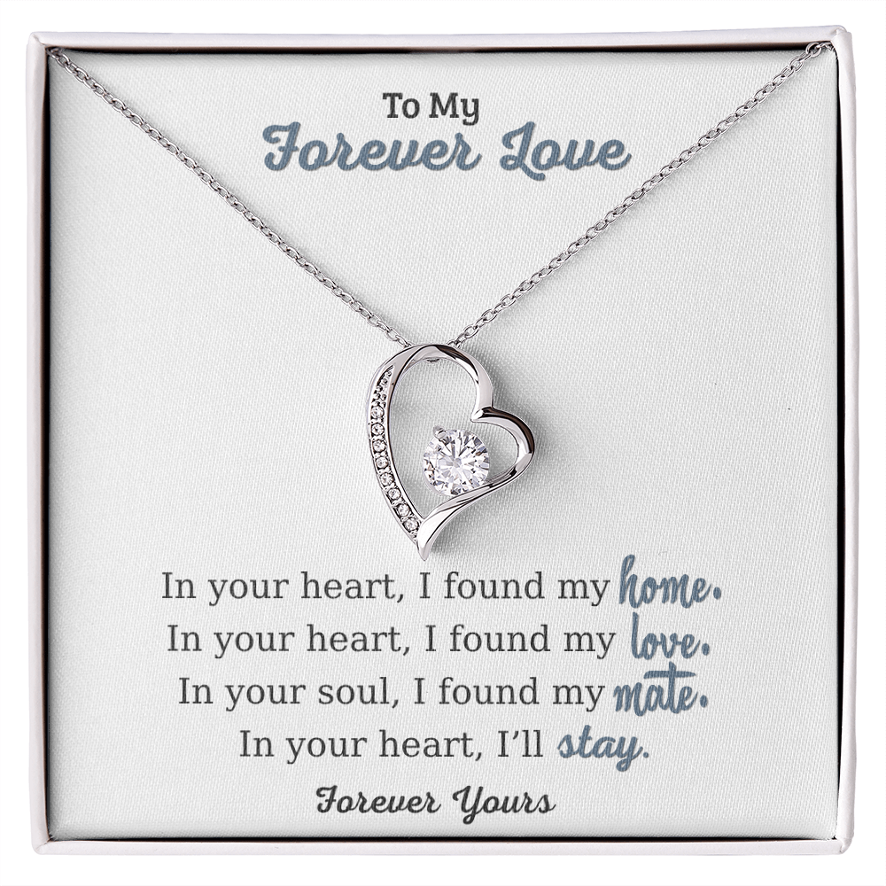 To My Forever Love Heart Necklace – Romantic Jewelry Gift for Your Partner