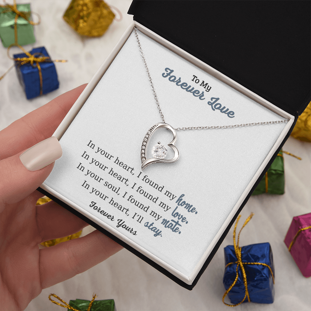 To My Forever Love Heart Necklace – Romantic Jewelry Gift for Your Partner