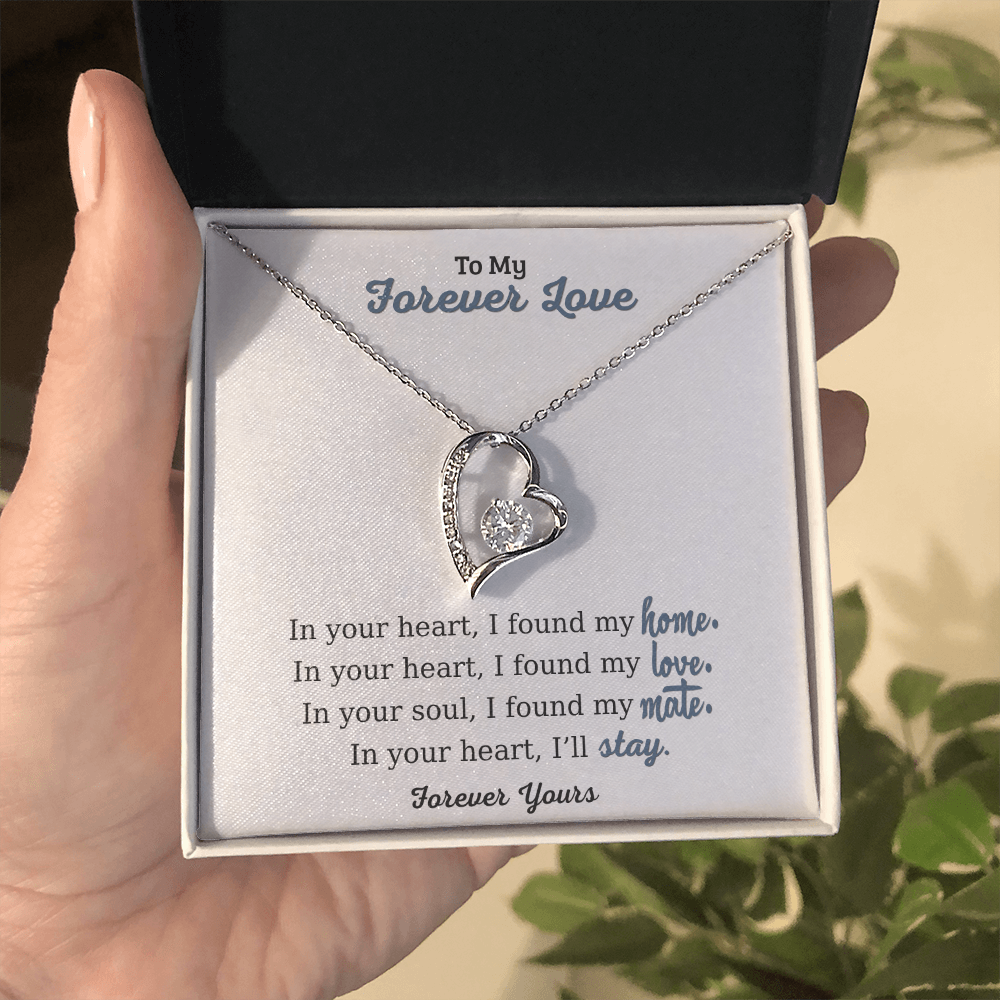To My Forever Love Heart Necklace – Romantic Jewelry Gift for Your Partner