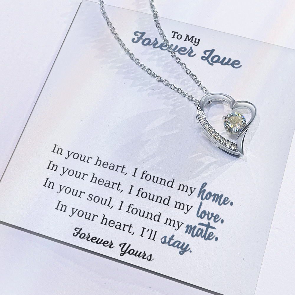 To My Forever Love Heart Necklace – Romantic Jewelry Gift for Your Partner