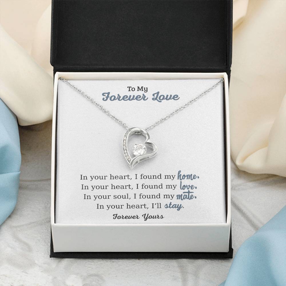 To My Forever Love Heart Necklace – Romantic Jewelry Gift for Your Partner
