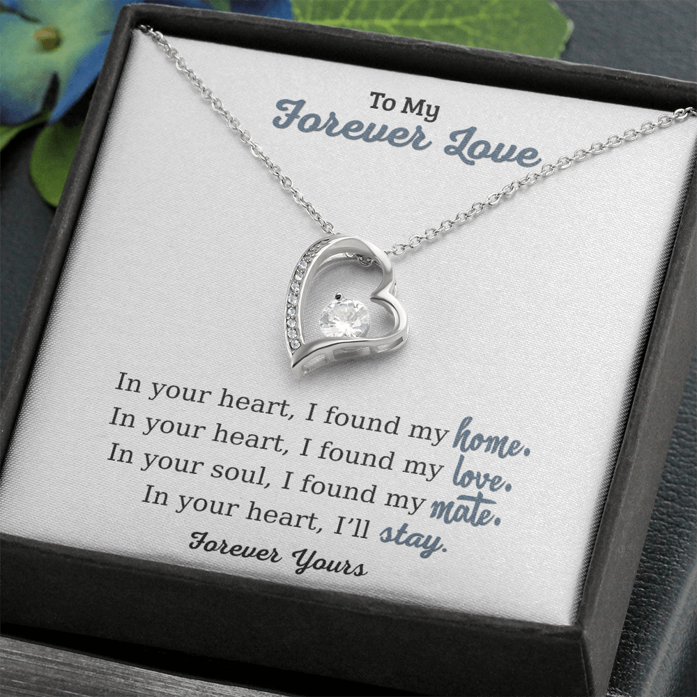To My Forever Love Heart Necklace – Romantic Jewelry Gift for Your Partner