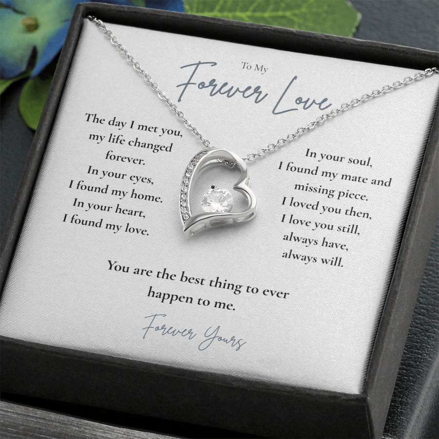 To My Forever Love Necklace – ‘The Day I Met You’ Message Card Gift