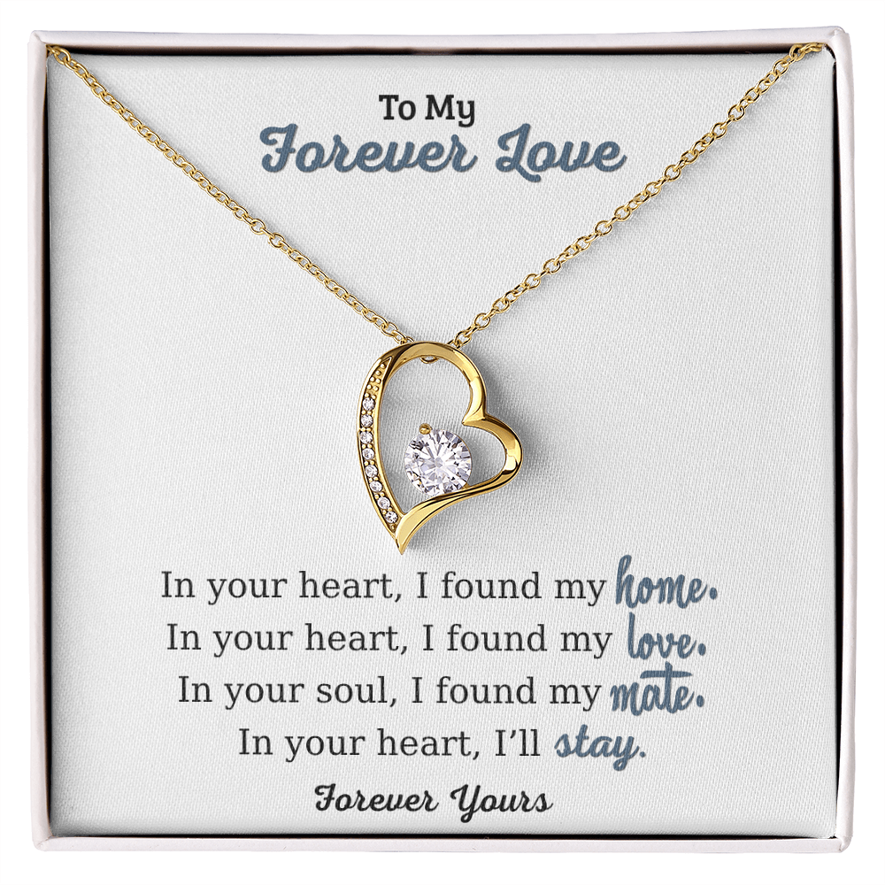 To My Forever Love Heart Necklace – Romantic Jewelry Gift for Your Partner
