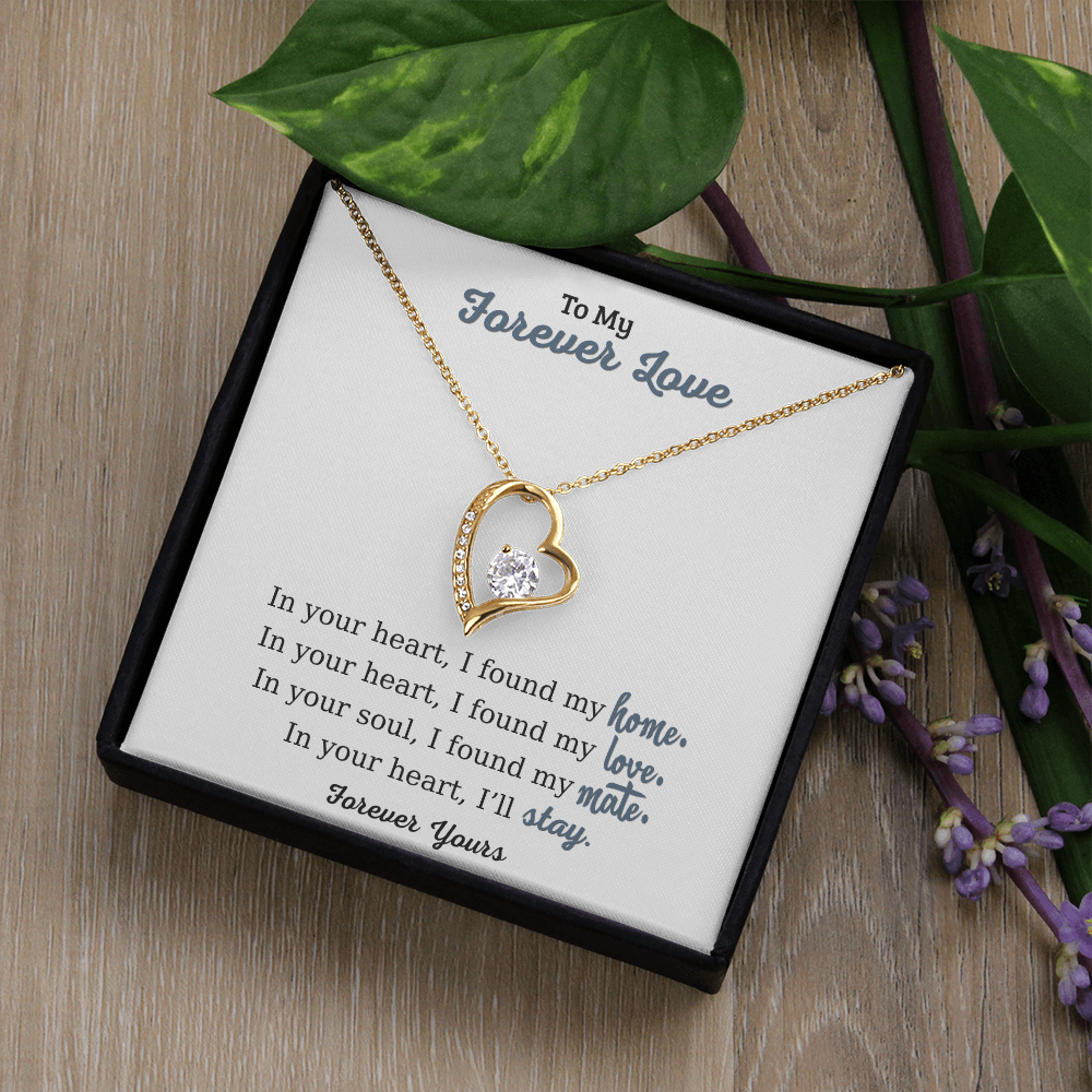 To My Forever Love Heart Necklace – Romantic Jewelry Gift for Your Partner