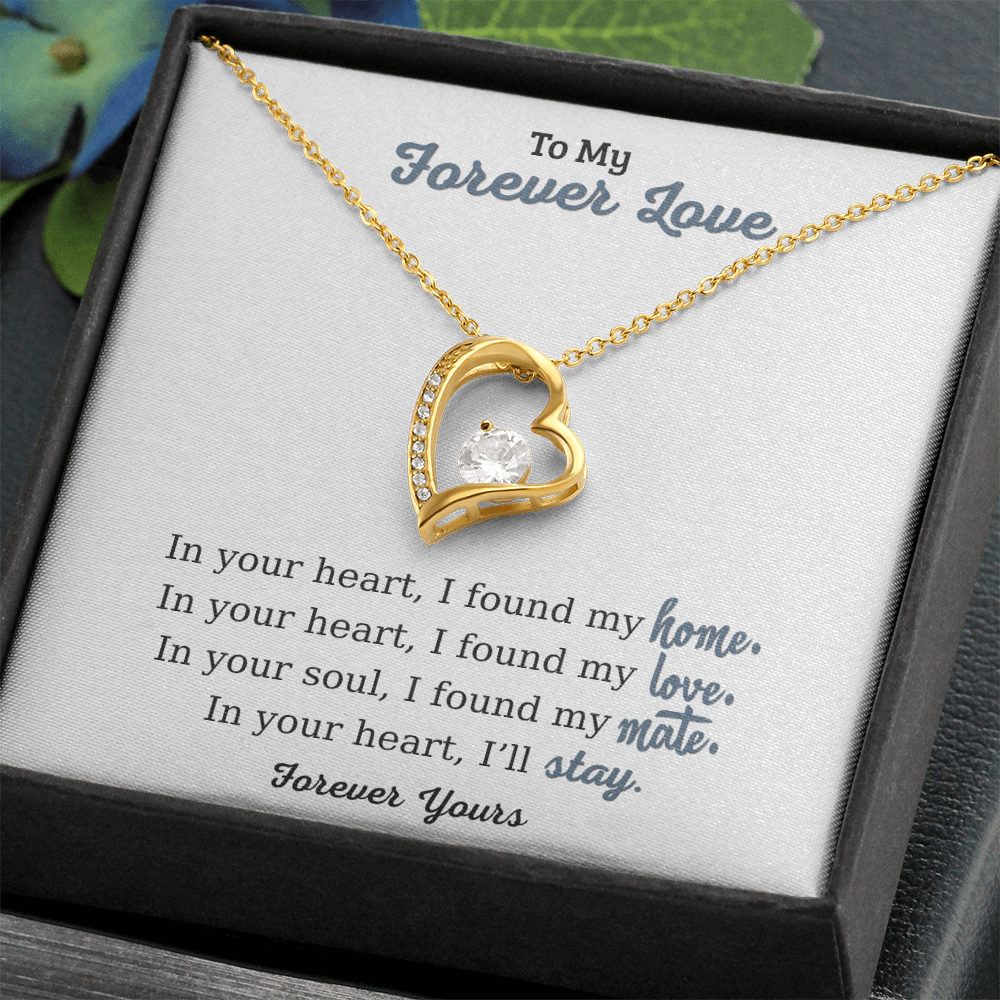 To My Forever Love Heart Necklace – Romantic Jewelry Gift for Your Partner