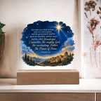 Isaiah 9:6 Christmas LED Acrylic Plaque – Star of Bethlehem Christian Scripture Light