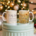 To My Sister Mug - 'A Best Friend for Life' Sunflower Meadow Coffee Mug