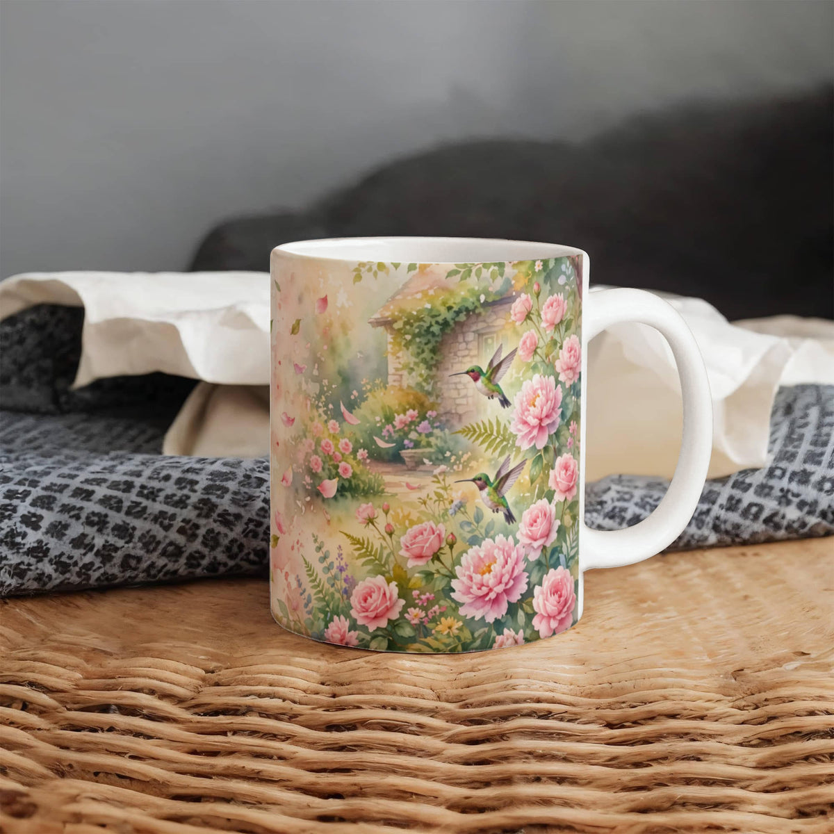 To My Mom Mug - 'Everything I Am, You Helped Me to Be' Rose Garden Coffee Mug
